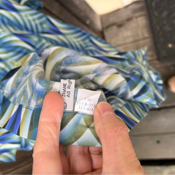 Jhane Barnes Men’s Platinum Collection Geometric Abstract Short Sleeve Shirt - Picture 8 of 10